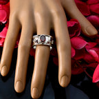 Garnet multiple German 925 Sterling Silver Red Gemstone Versatile Bubble Band Jewellery