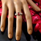 Garnet Halo Russian 925 Silver Red Gemstone Featherlight Fairytale Ring Jewelry