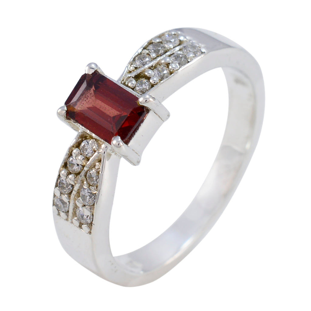 Garnet Halo Russian 925 Silver Red Gemstone Featherlight Fairytale Ring Jewelry