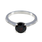Garnet Halo German Sterling Silver Red Gemstones Featherlight Glamorous Ring Jewelry