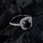 Garnet Halo German 92.5 Silver Red Gems Slim Boho Ring Jewellery