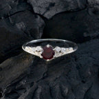 Garnet Halo American Silver Red Gemstone Elegant  Fairytale Ring Jewellery