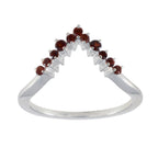 Garnet multiple Turkish Sterling Silver Red Gems Delicate crown Ring Jewelry