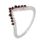 Garnet multiple Turkish Sterling Silver Red Gems Delicate crown Ring Jewelry