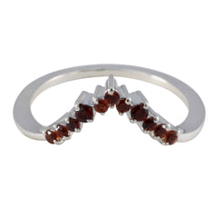 Garnet multiple Turkish Sterling Silver Red Gems Delicate crown Ring Jewelry