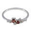 Garnet multiple Korean Sterling Silver Red Gems Elegant  Modern Ring Jewellery