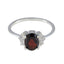 Garnet Halo Turkish 925 Sterling Silver Red Gemstone Delicate Luxurious Ring Jewelry