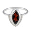 Garnet Halo American 925 Sterling Silver Red Gems Whisper thin Luxurious Ring Jewellery