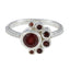 Garnet Hepta Korean 92.5 Silver Red Gemstones Whisper thin Graceful Ring Jewellery