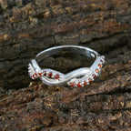 Garnet multiple American 92.5 Silver Red Gemstones Dainty Luxurious Ring Jewelry