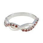 Garnet multiple American 92.5 Silver Red Gemstones Dainty Luxurious Ring Jewelry