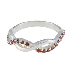 Garnet multiple American 92.5 Silver Red Gemstones Dainty Luxurious Ring Jewelry