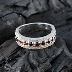 Garnet multiple Moroccan 92.5 Silver Red Gemstone Minimal Graceful Band Jewellery