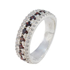 Garnet multiple Moroccan 92.5 Silver Red Gemstone Minimal Graceful Band Jewellery