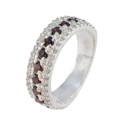 Garnet multiple Moroccan 92.5 Silver Red Gemstone Minimal Graceful Band Jewellery