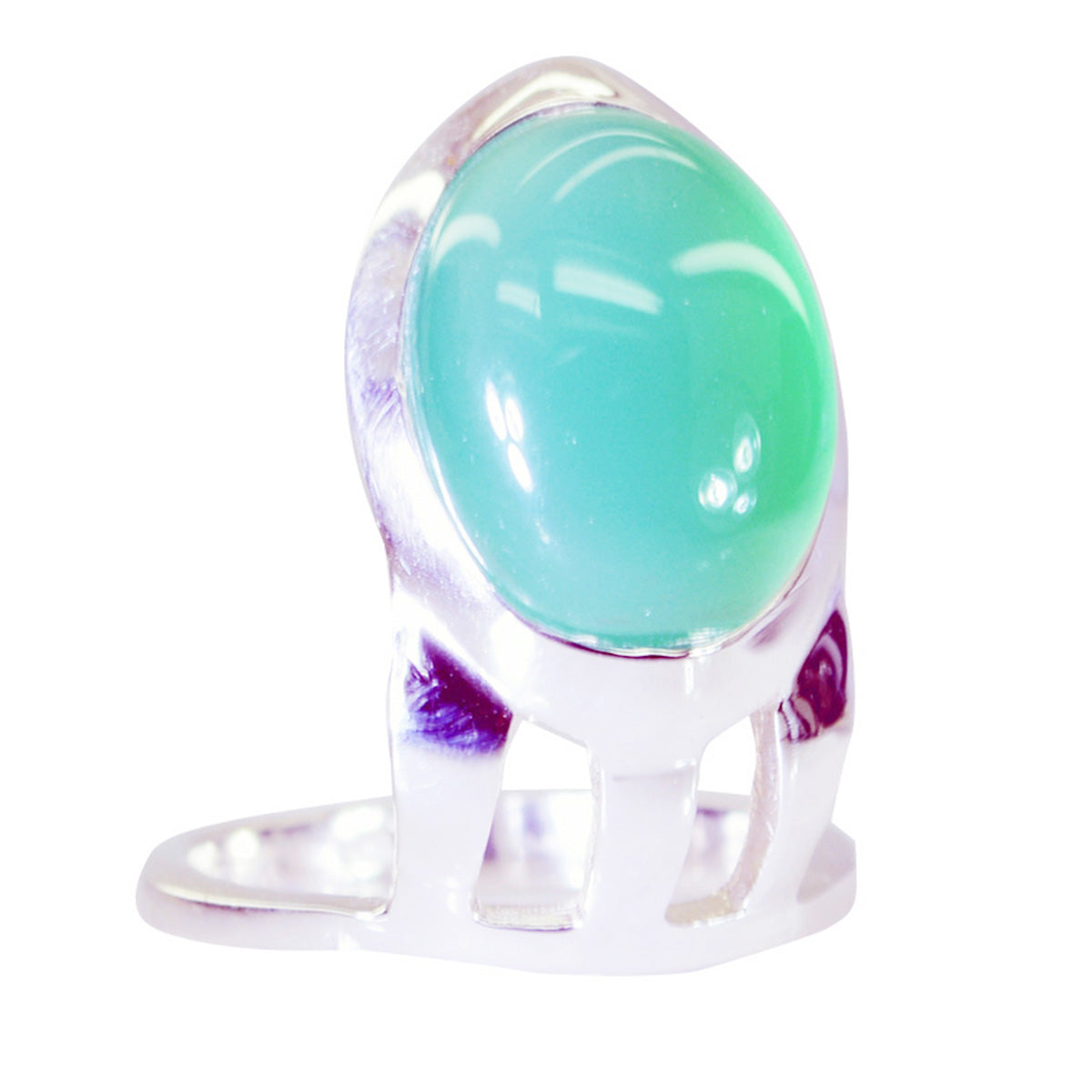 Green Onyx Solitaire German 925 Sterling Silver Green Gems Essential  Signet Ring Jewellery Secondary image