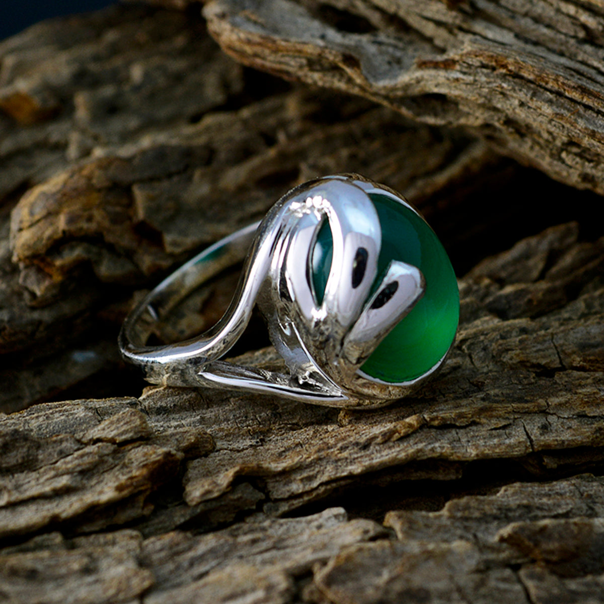 Rainbow Moonstone Solitaire German 92.5 Silver White Gems Tiny Modern Ring Jewelry