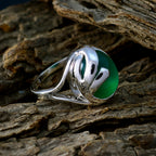 Rainbow Moonstone Solitaire German 92.5 Silver White Gems Tiny Modern Ring Jewelry