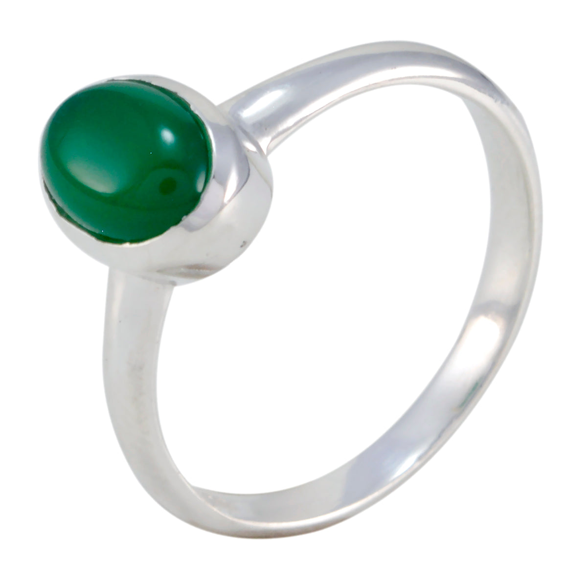 Anello da favola delicato con onice verde solitario coreano in argento sterling 925 e pietra preziosa verde Immagine secondaria del prodotto