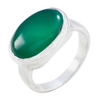 Green Onyx Solitaire Egyptian 92.5 Silver Green Gemstones Essential  Abstract Ring Jewelry