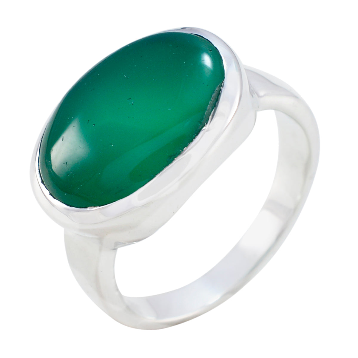 Green Onyx Solitaire Egyptian 92.5 Silver Green Gemstones Essential  Abstract Ring Jewelry