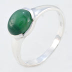 Green Onyx Solitaire American 925 Sterling Silver Green Gems Dainty Modern Ring Jewellery