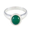 Green Onyx Solitaire Egyptian Silver Green Gemstone Classic Glamorous Ring Jewellery