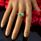 Green Onyx Solitaire French 925 Silver Green Gemstones Eye catching Romantic Ring Jewelry