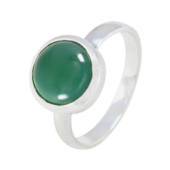 Green Onyx Solitaire Egyptian 925 Sterling Silver Green Gemstones Slim Abstract Ring Jewelry