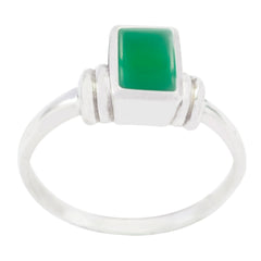 Green Onyx Solitaire Japanese 92.5 Silver Green Gemstone Dainty Artisan Ring Jewellery