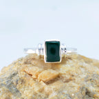 Green Onyx Solitaire Japanese 92.5 Silver Green Gemstone Dainty Artisan Ring Jewellery