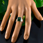Green Onyx Solitaire Moroccan 925 Sterling Silver Green Gems Mid weight Artisan Ring Jewellery