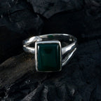 Grüner Onyx Solitär Marokkanischer 925 Sterling Silber Grüner Edelstein Minimal Kultureller Ring Schmuck