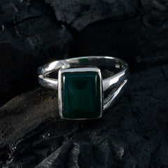 Green Onyx Solitaire Moroccan 925 Sterling Silver Green Gemstone Minimal Cultural Ring Jewellery