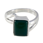 Grüner Onyx Solitär Marokkanischer 925 Sterling Silber Grüner Edelstein Minimal Kultureller Ring Schmuck
