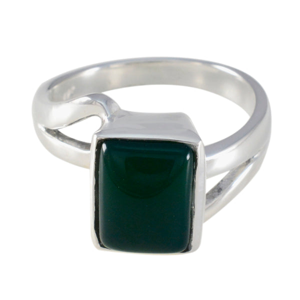 Green Onyx Solitaire Moroccan 925 Sterling Silver Green Gemstone Minimal Cultural Ring Jewellery