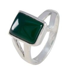 Green Onyx Solitaire Moroccan 925 Sterling Silver Green Gemstone Minimal Cultural Ring Jewellery