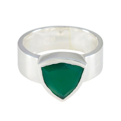Green Onyx Solitaire Turkish 925 Silver Green Gemstones Eye catching Signet Band Jewellery