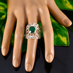 Green Onyx Solitaire Australian 925 Silver Green Gemstone Versatile Filigree  Ring Jewelry