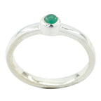 Green Onyx Solitaire Korean 925 Silver Green Gemstones Delicate Glamorous Ring Jewelry
