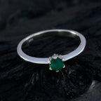 Green Onyx Solitaire American 925 Silver Green Gemstones Elegant  Fairytale Ring Jewellery