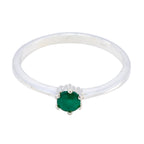 Green Onyx Solitaire American 925 Silver Green Gemstones Elegant  Fairytale Ring Jewellery