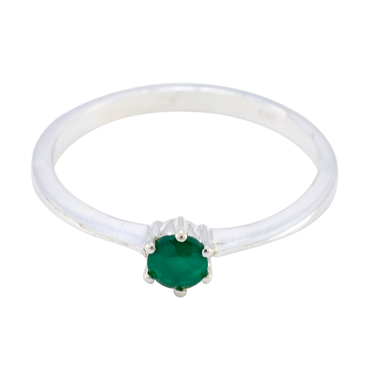 Green Onyx Solitaire American 925 Silver Green Gemstones Elegant  Fairytale Ring Jewellery