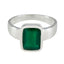 Green Onyx Solitaire African 925 Silver Green Gemstones Slim Romantic Ring Jewelry