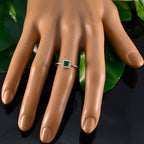 Green Onyx Solitaire Korean 925 Sterling Silver Green Gemstone Elegant  Contemporary Ring Jewellery