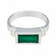 Green Onyx Solitaire Egyptian 92.5 Silver Green Gemstone Minimal Artisan Ring Jewellery