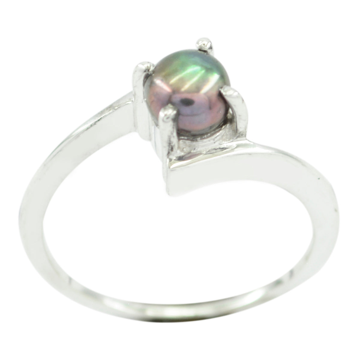 Pearl Solitaire Korean 92.5 Silver White Gemstone Dainty Glamorous Ring Jewelry Secondary image