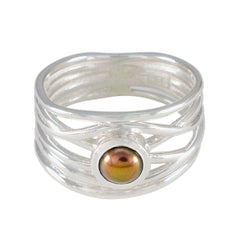 Grey Pearl Solitaire Spanish Sterling Silver Gray Gemstone Eye catching Rope Wire Band Jewellery