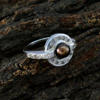 Pearl Halo Indian 925 Sterling Silver White Gemstone Mid weight Contemporary Ring Jewellery