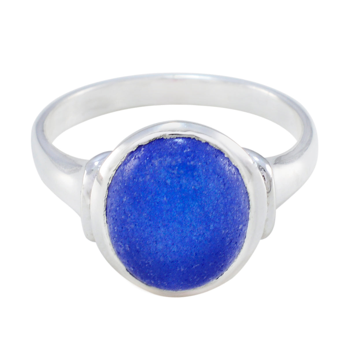 Indian Blue Sapphire Solitaire African 92.5 Silver Blue Gemstones Minimal Modern Ring Jewelry